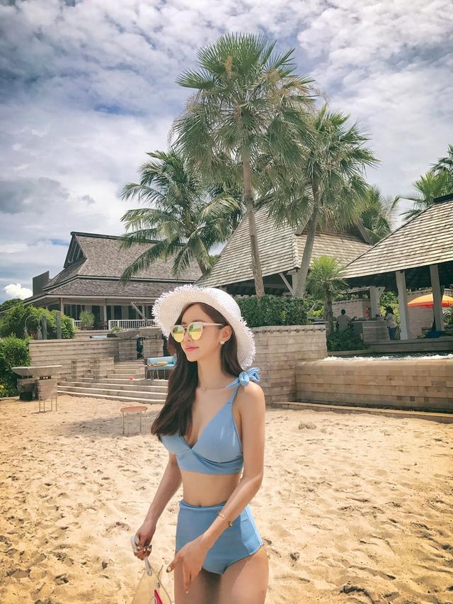 孙允珠完美身材海滩比基尼, 貌似天仙, 美不胜收