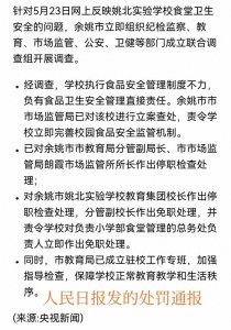 ​人民日报发声后，余姚学校食堂事件再曝猛料：设备一年未清洗