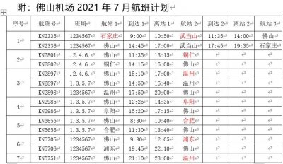 ​暑期打“飞的”去旅游，佛山机场7月航班计划今日公布