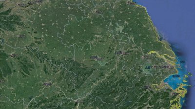 ​卫星地图上的安徽合肥，城市建成区很大，安徽第一城实至名归