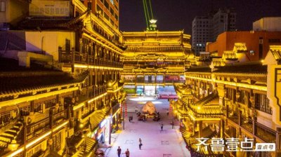 ​济南知名地标大观园添新衣，灯光璀璨华丽转身