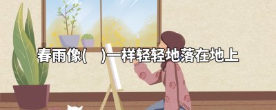 ​春雨像什么一样轻轻的落在地上